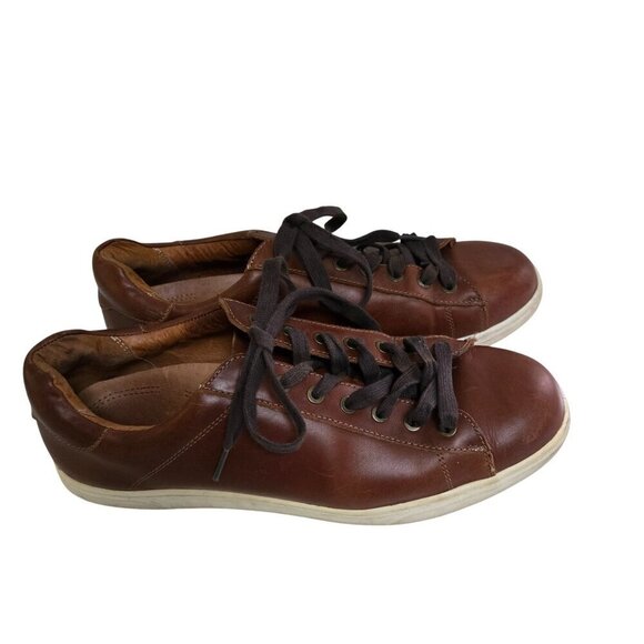 Vionic Baldwin Brown Leather Lace Up Shoes Size 10.5 - Picture 1 of 7
